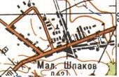 Топографическая карта Малого Шпакова