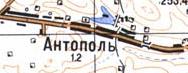 Топографическая карта Антополя