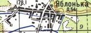 Топографическая карта Яблоньки