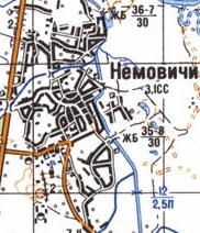 Топографічна карта Немовичів