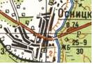 Топографическая карта Осницка