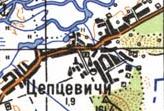 Топографічна карта Цепцевичів