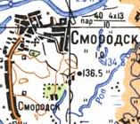 Topographic map of Smorodsk