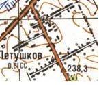 Топографическая карта Петушкова