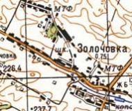 Топографічна карта Золочівки