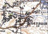 Топографическая карта Белашова