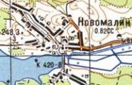 Топографическая карта Новомалина