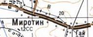 Топографическая карта Миротина