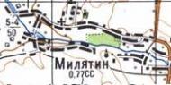 Топографическая карта Милятина