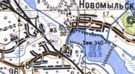 Топографическая карта Новомильська