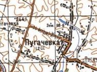 Топографическая карта Пугачевки
