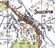 Topographic map of Znosychi