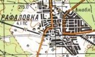 Топографічна карта Рафалівки