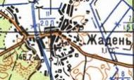 Топографическая карта Жадня