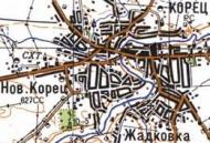 Топографическая карта Корца