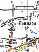 Topographic map of Bondari