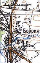 Топографическая карта Бобрика
