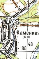 Топографическая карта Каменки