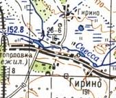 Топографічна карта Гириного