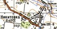 Топографическая карта Никитовки