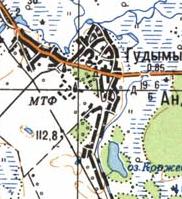 Топографічна карта Гудимів