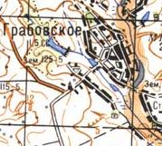 Topographic map of Grabovske