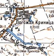 Топографическая карта Погожей Криницы