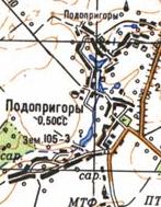 Topographic map of Pidoprygory