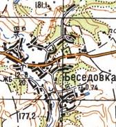 Топографическая карта Беседовки