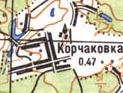 Topographic map of Korchakivka
