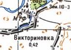Топографическая карта Викториновки