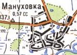 Топографическая карта Мануховки