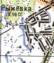 Топографическая карта Рыжевки