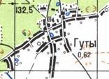 Топографічна карта Гутів