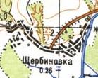 Топографічна карта Щербинівки