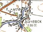 Топографическая карта Бачевска