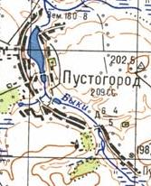 Топографічна карта - Пустогород