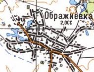 Топографическая карта Ображиевки