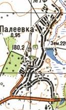 Топографическая карта Палеевки