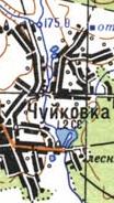 Топографічна карта Чуйківки