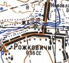 Топографічна карта Рожковичів