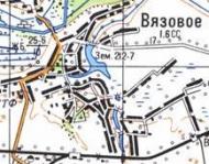 Topographic map of Vyazove