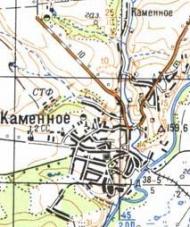 Topographic map of Kamyane
