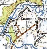 Топографическая карта Сидоровой Яруги