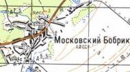 Топографическая карта Московского Бобрика