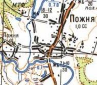 Топографическая карта Пожни