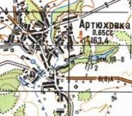 Топографическая карта Артюховки