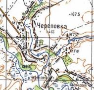 Топографическая карта Череповки