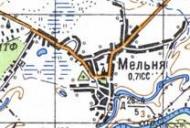 Topographic map of Melnya
