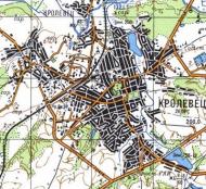 Топографическая карта Кролевца